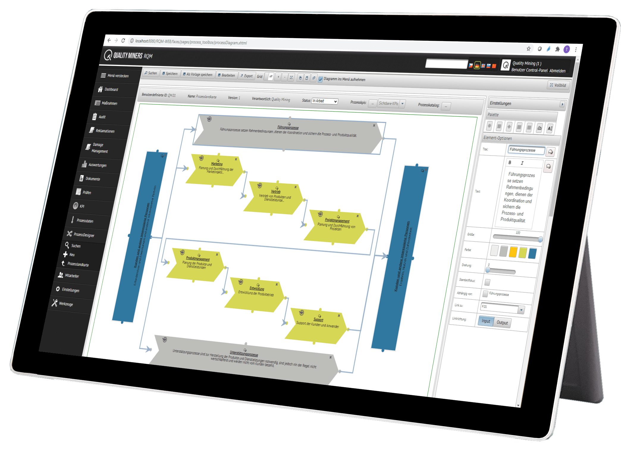 QM.CAQ process visualization software